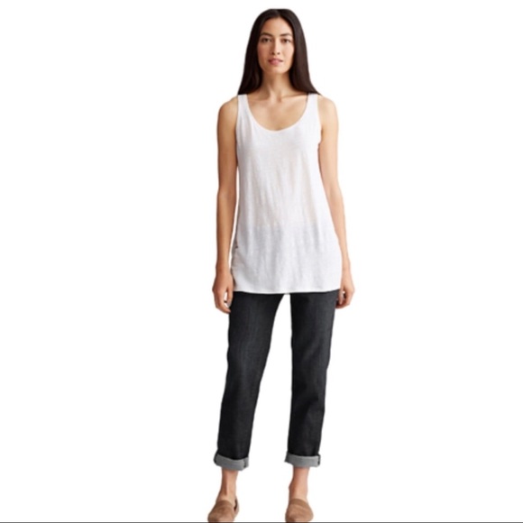 Eileen Fisher 10” High Rise Boyfriend Ankle Jeans - Picture 4 of 14